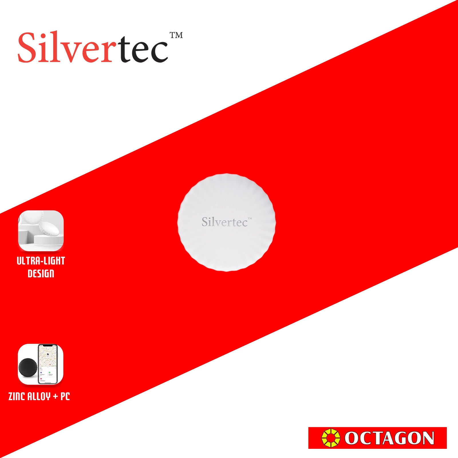 SILVERTEC SRF-STAG01-WH/BK STARTAG LOCATION FINDER WITH PROTECTION CASE WHITE/BLACK