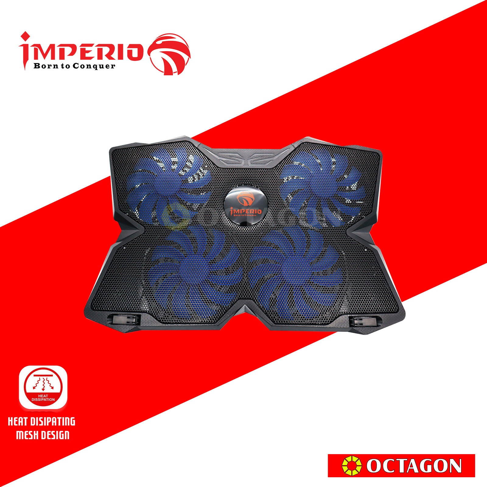IMPERIO ICC-001 17 NOTEBOOK COOLER BLUE