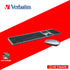 VERBATIM 66751 WIRELESS KEYBOARD & MOUSE COMBO SCISSORS KEYS SILENT (GREY)