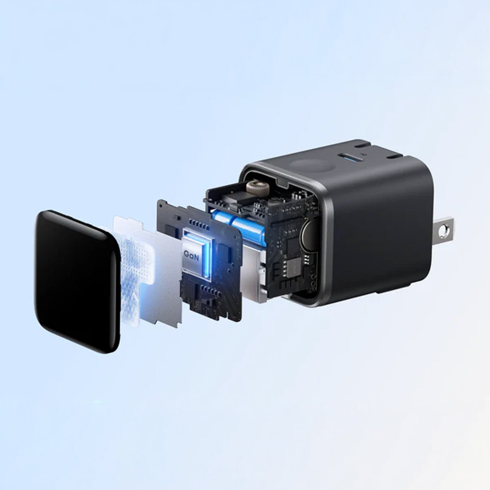 ANKER NANO A121DJ21 WHITE CHARGER 45W 1C DOUBLE FOLDED PIN W/FUN SCREEN DISPLAY