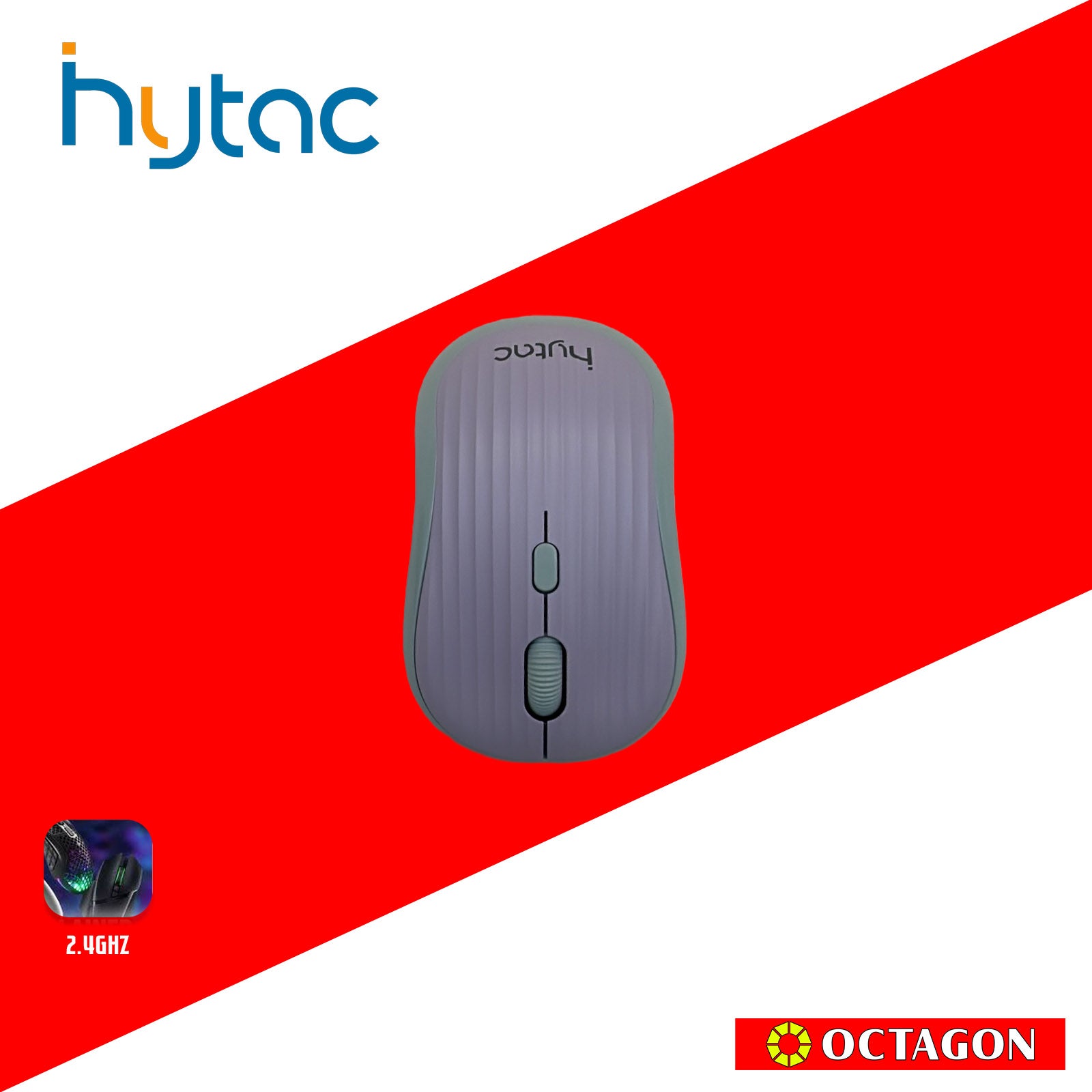 HYTAC HGS637 LILAC PURPLE 1600DPI DUAL MODE RECHARGEABLE SILENT WIRELESS MOUSE
