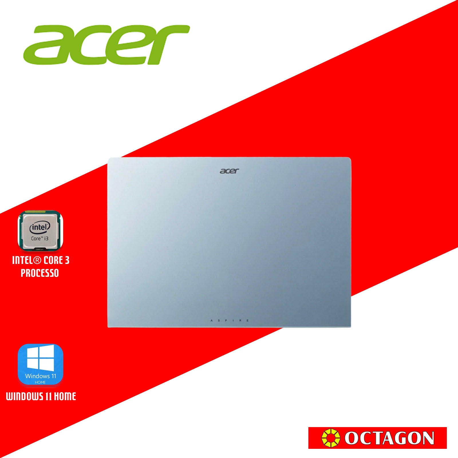ACER ASPIRE LITE AL14-32P-30XX/ CORE 3-N355/ 8GB/ 512GB SSD/ 14" WUXGA IPS/ OFFICE H&S 2024 + M365/ WIN 11