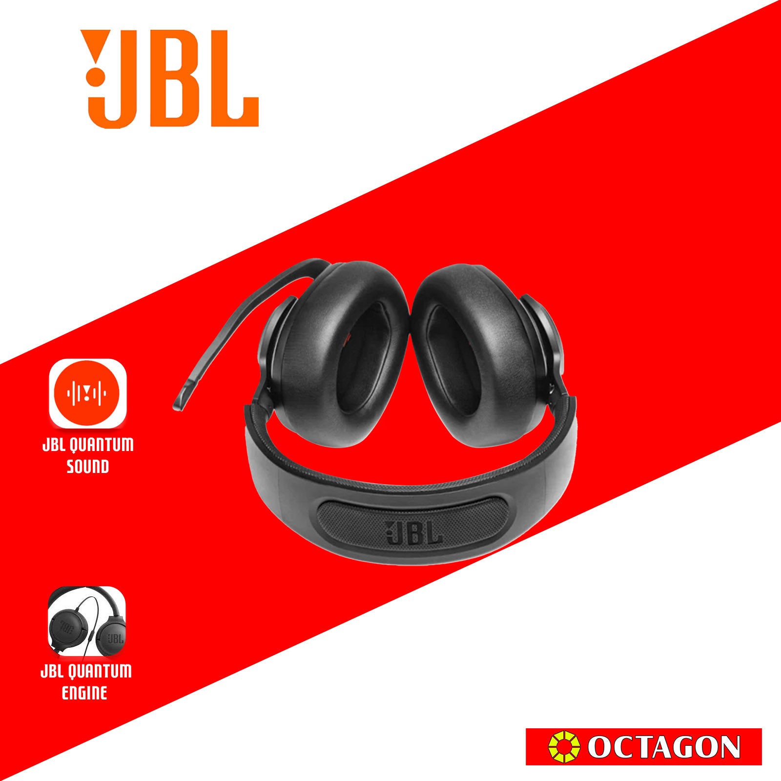 JBL QUANTUM 400 BLACK HEADSET LED