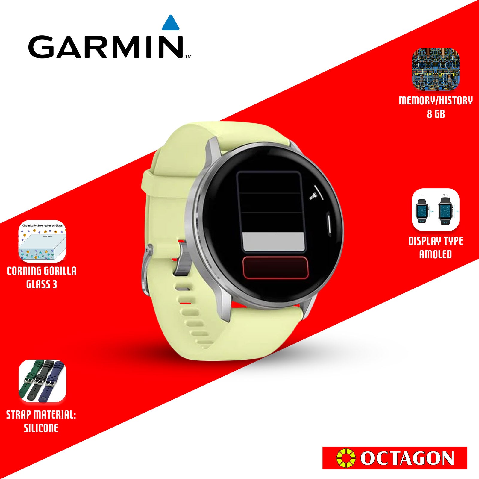 GARMIN VENU 4 BLACK W/ SILVER+GREY / SILVER+CITRON 45MM GPS WI-FI