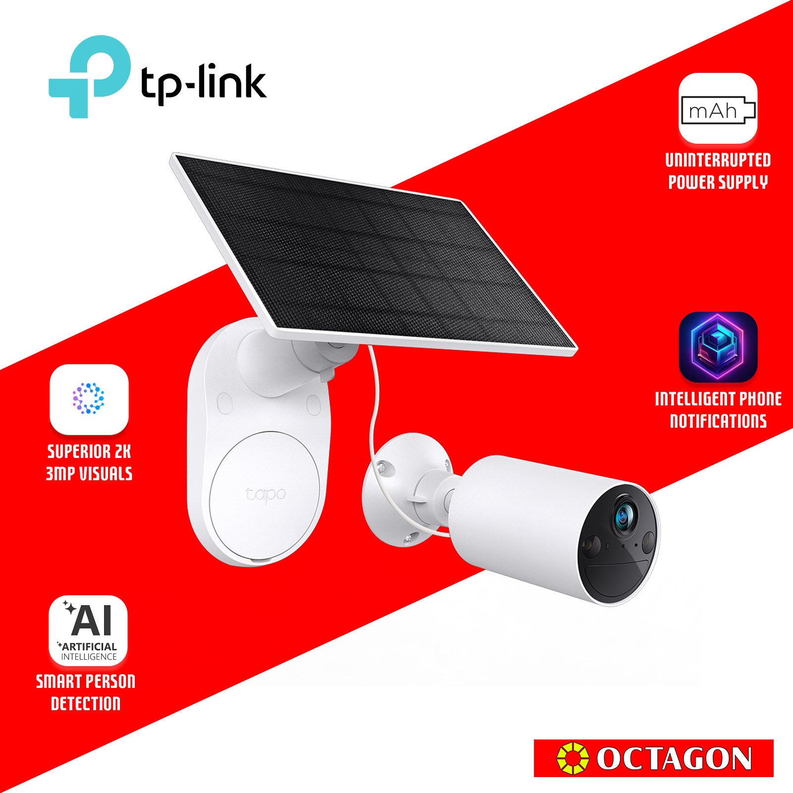 TPLINK TAPO C410 KIT SOLAR POWERED 3MP OUTDOOR CAM