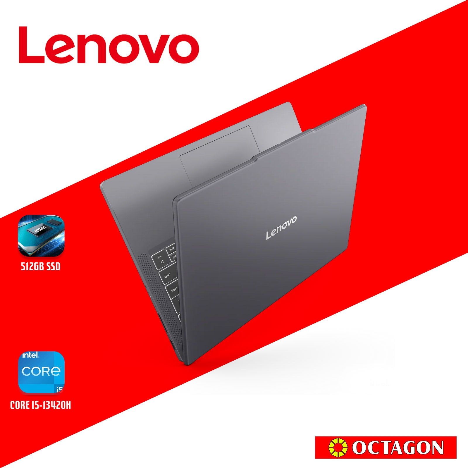 LENOVO IP S3I-14 (83K0007XPH)/ CORE I5-13420H/ 8GB/ 512GB SSD/ 14/ WIN 11/ OFFICE HOME 2024 + OFFICE 365 BASIC/ GRY