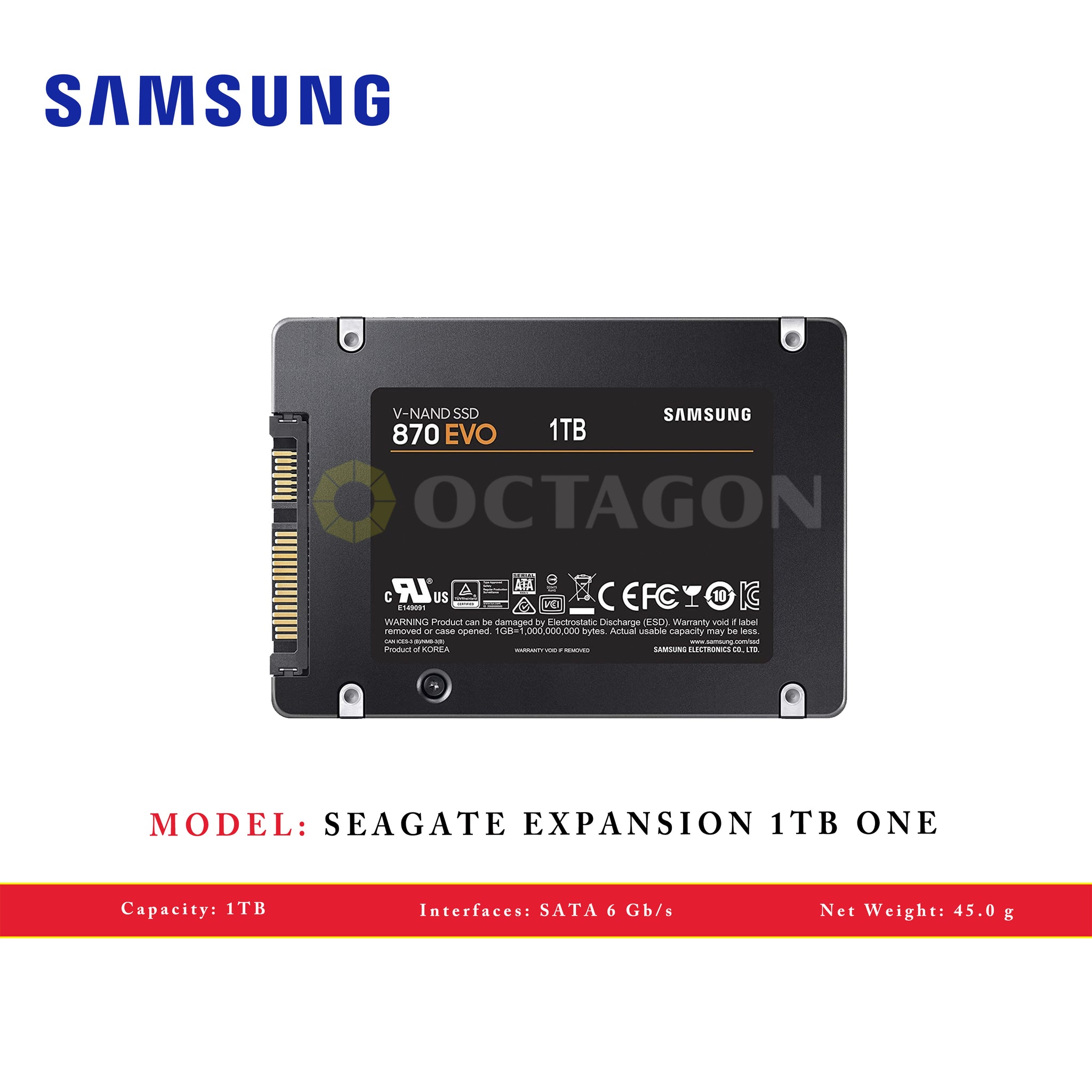 SAMSUNG SSD 1TB 870 EVO SATA 3