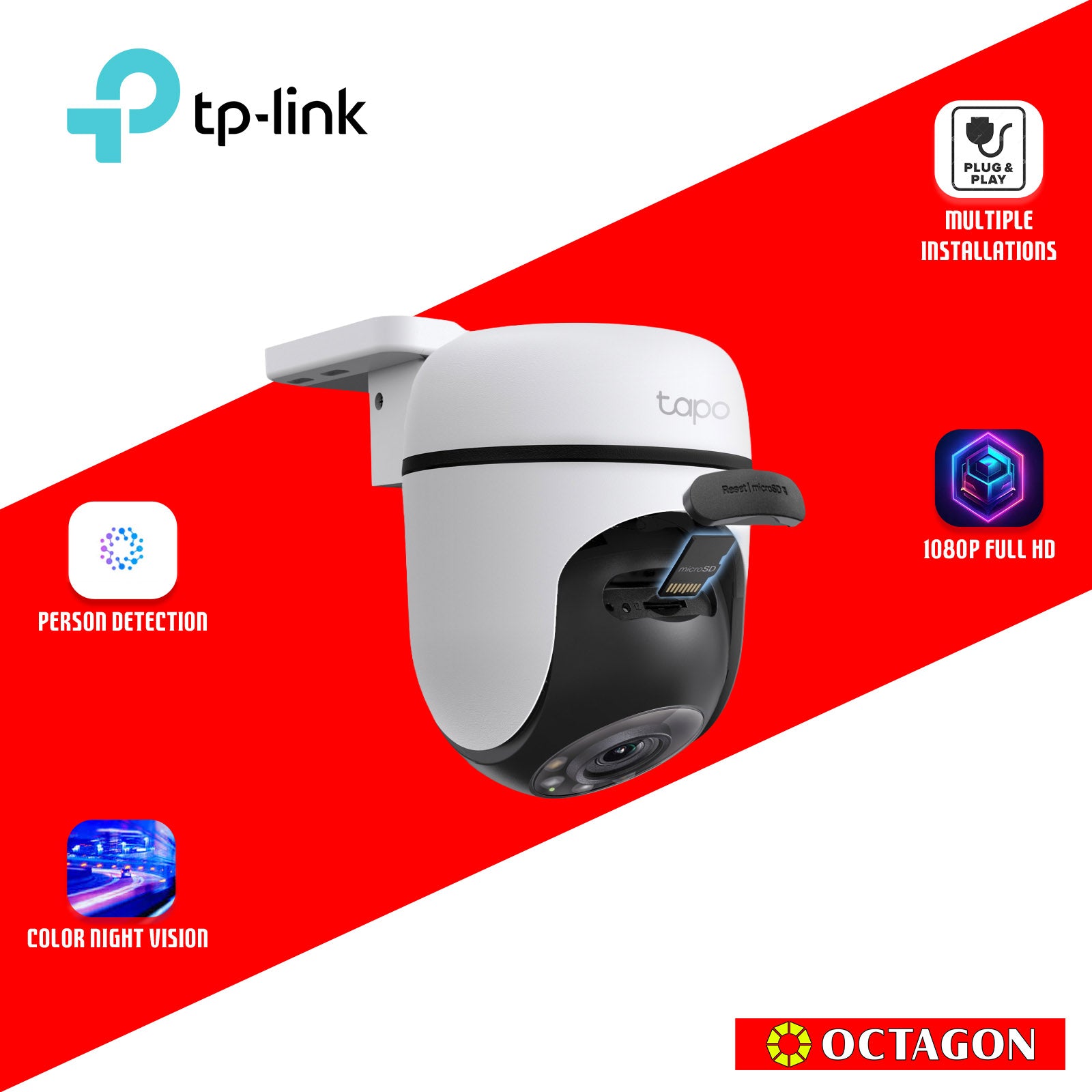 TPLINK TAPO C500 OUTDOOR PAN/TILT SECURITY WIFI CAMERA 1080P FULL HD 360Â° LIVE