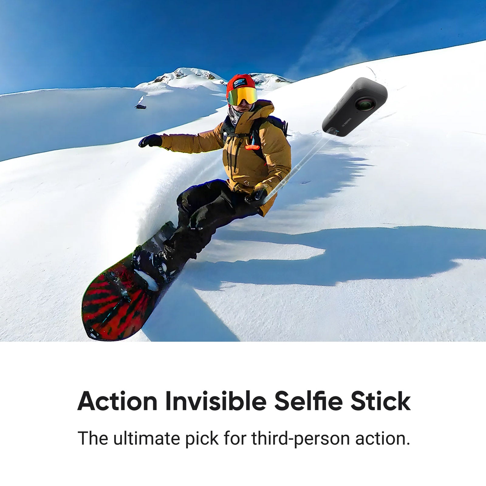 INSTA360 ACTION INVISIBLE SELFIE STICK (CARBON FIBER)