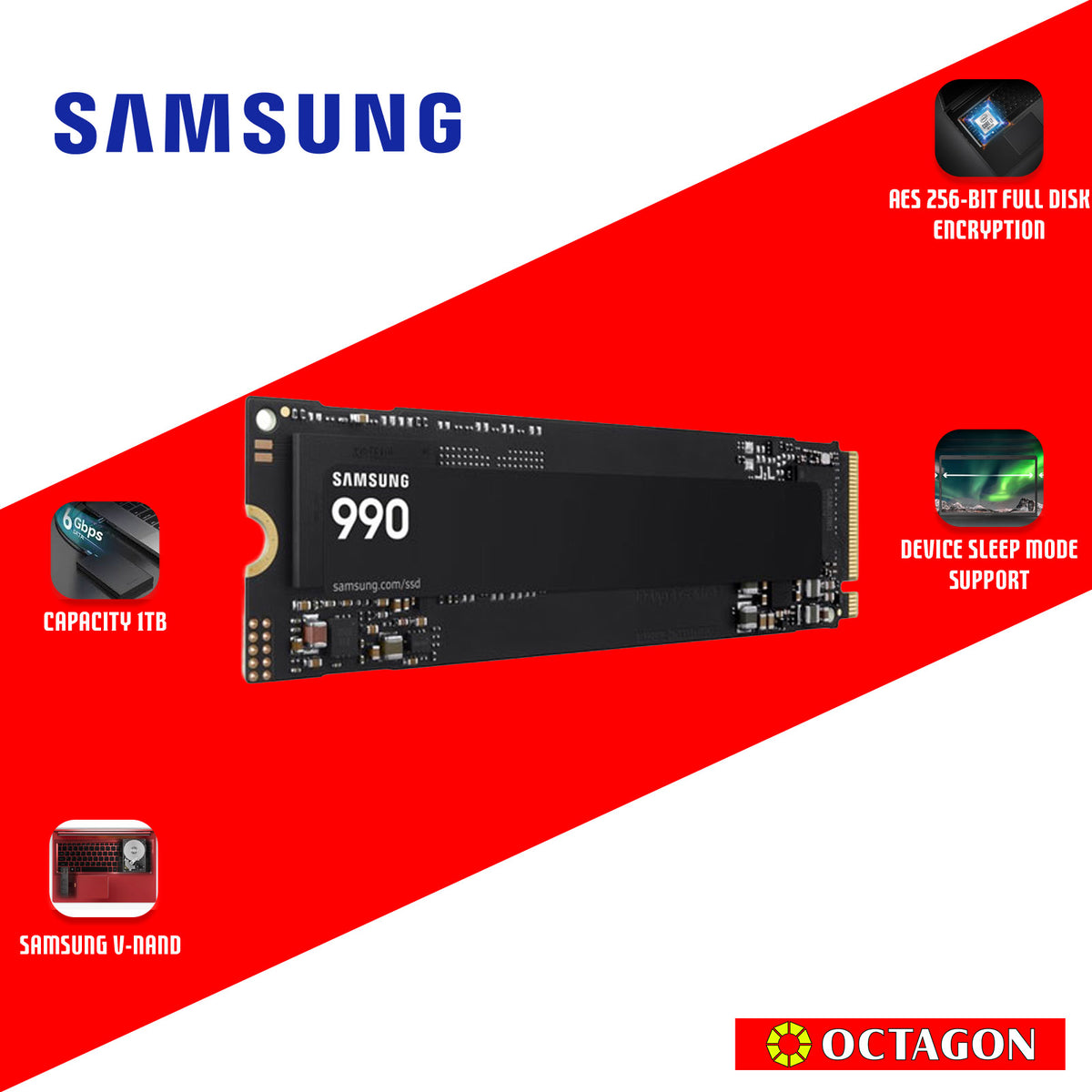 SAMSUNG SSD 1TB 990 GEN4 M.2 NVME