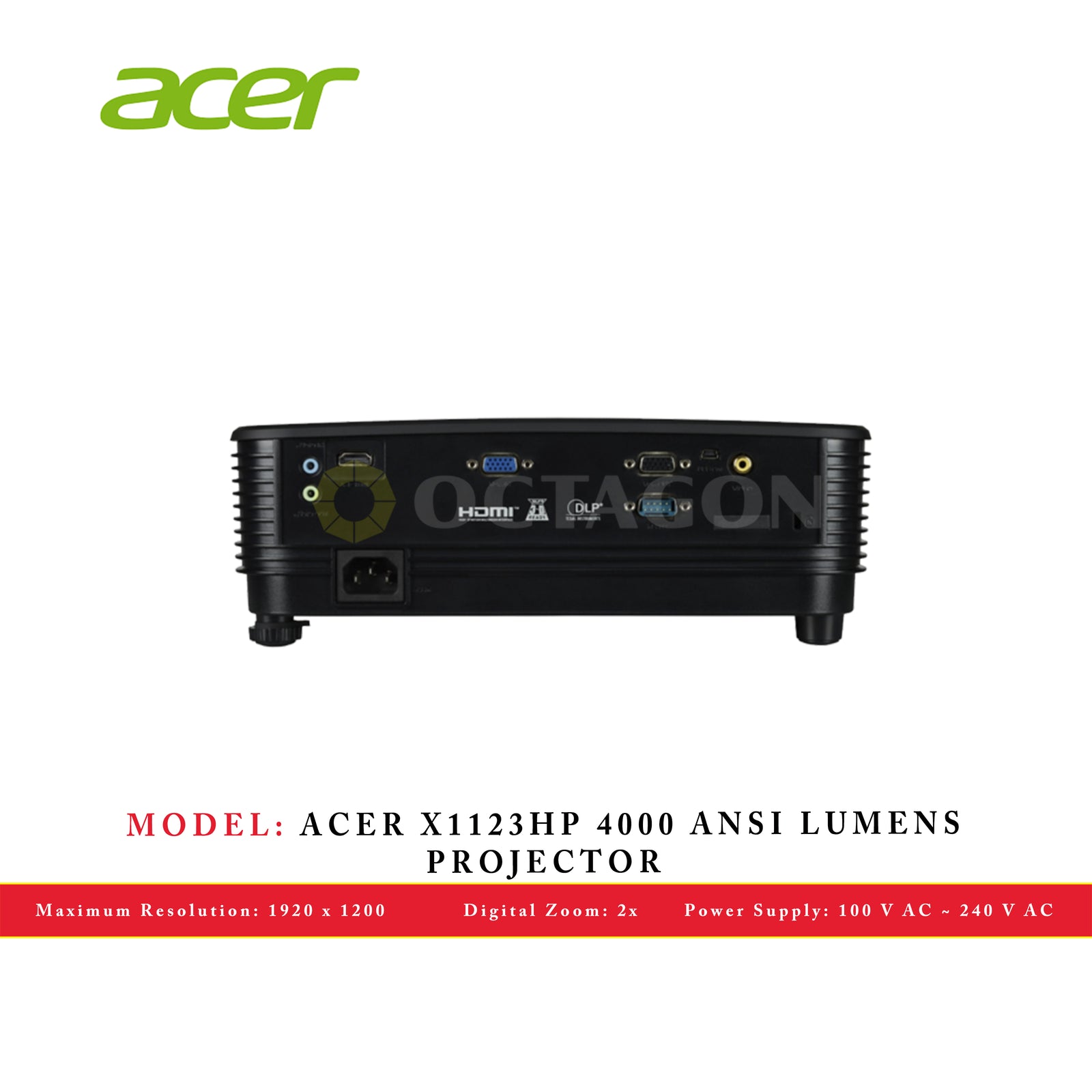 ACER X1123HP 4000 ANSI LUMENS PROJECTOR