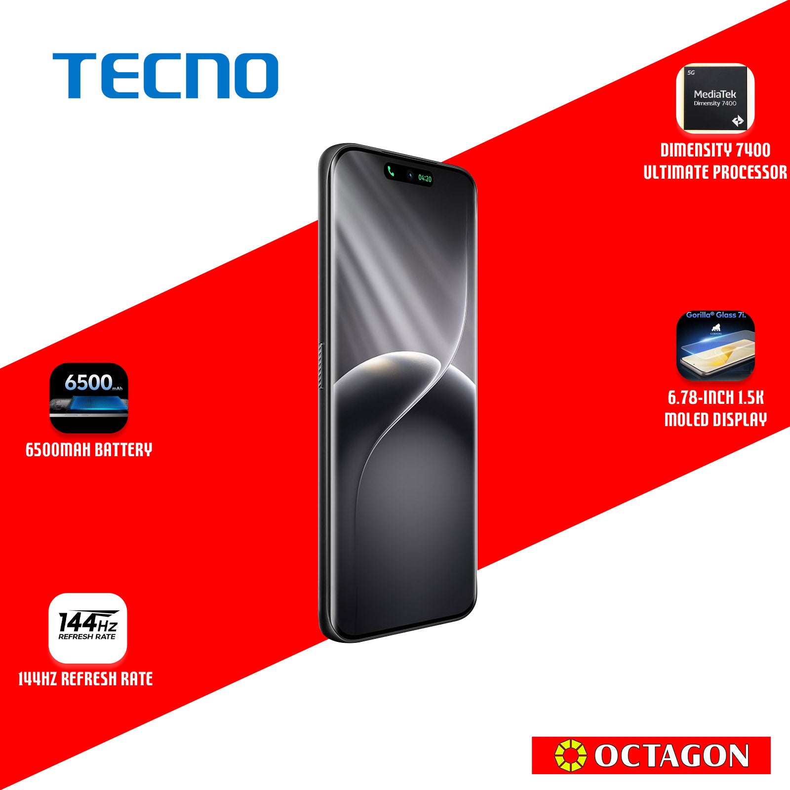 TECNO CAMON 50 ULTRA 5G 12+256GB M.BLACK