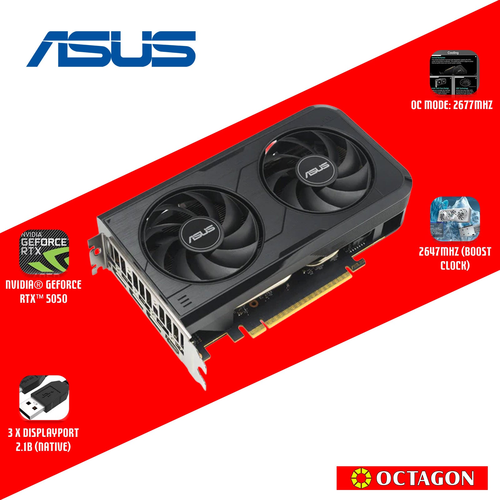 ASUS DUAL RTX5050 O8GB DDR6