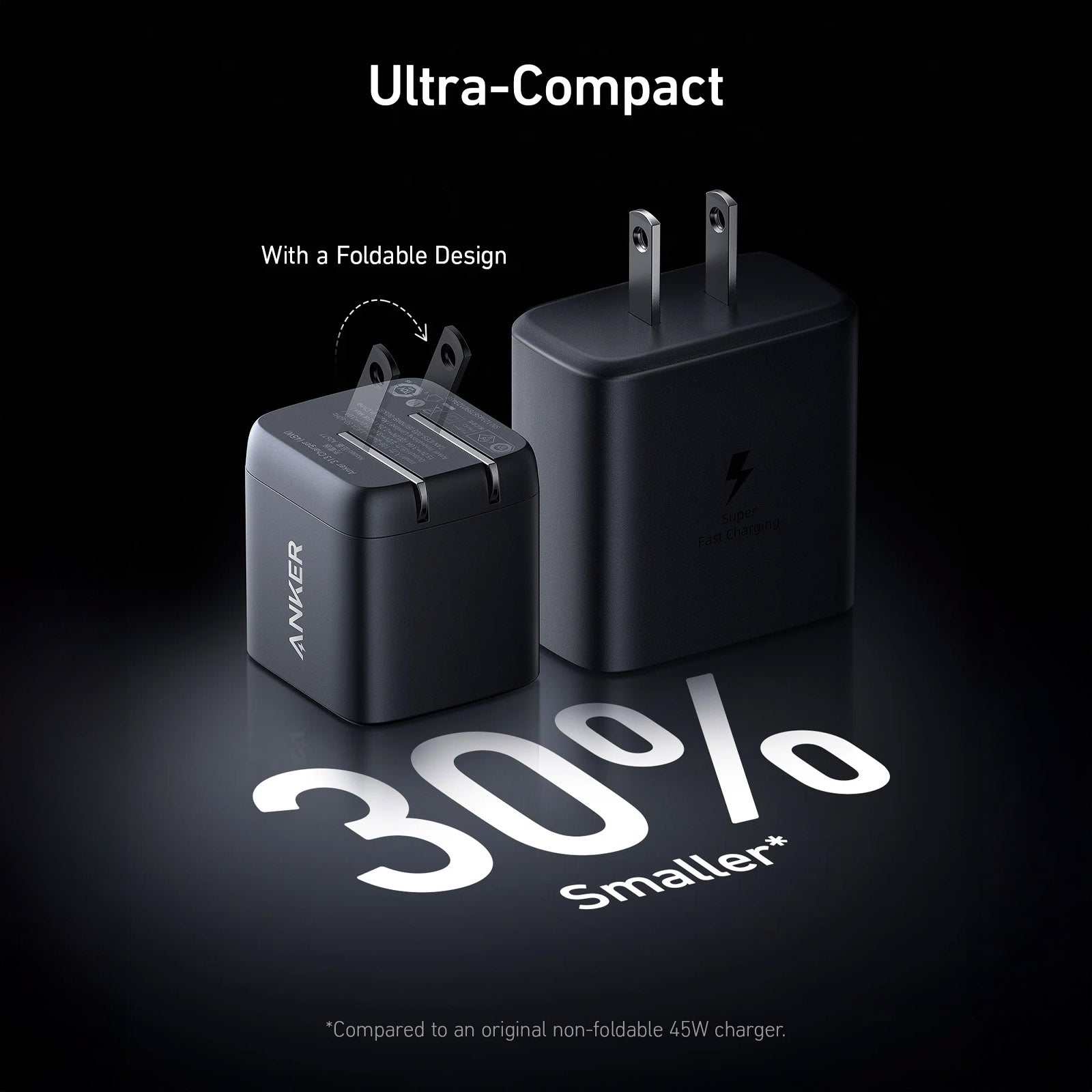 ANKER 313 45W USB C WALL CHARGER BLACK