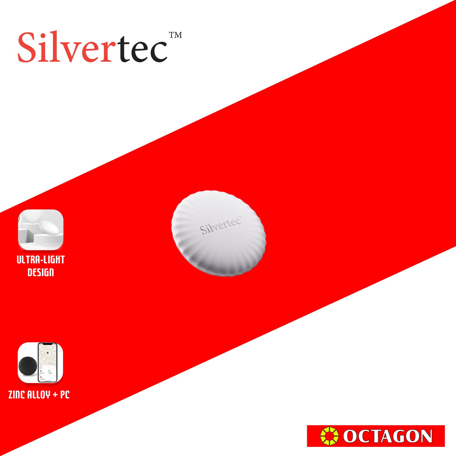 SILVERTEC SRF-STAG01-WH/BK STARTAG LOCATION FINDER WITH PROTECTION CASE WHITE/BLACK