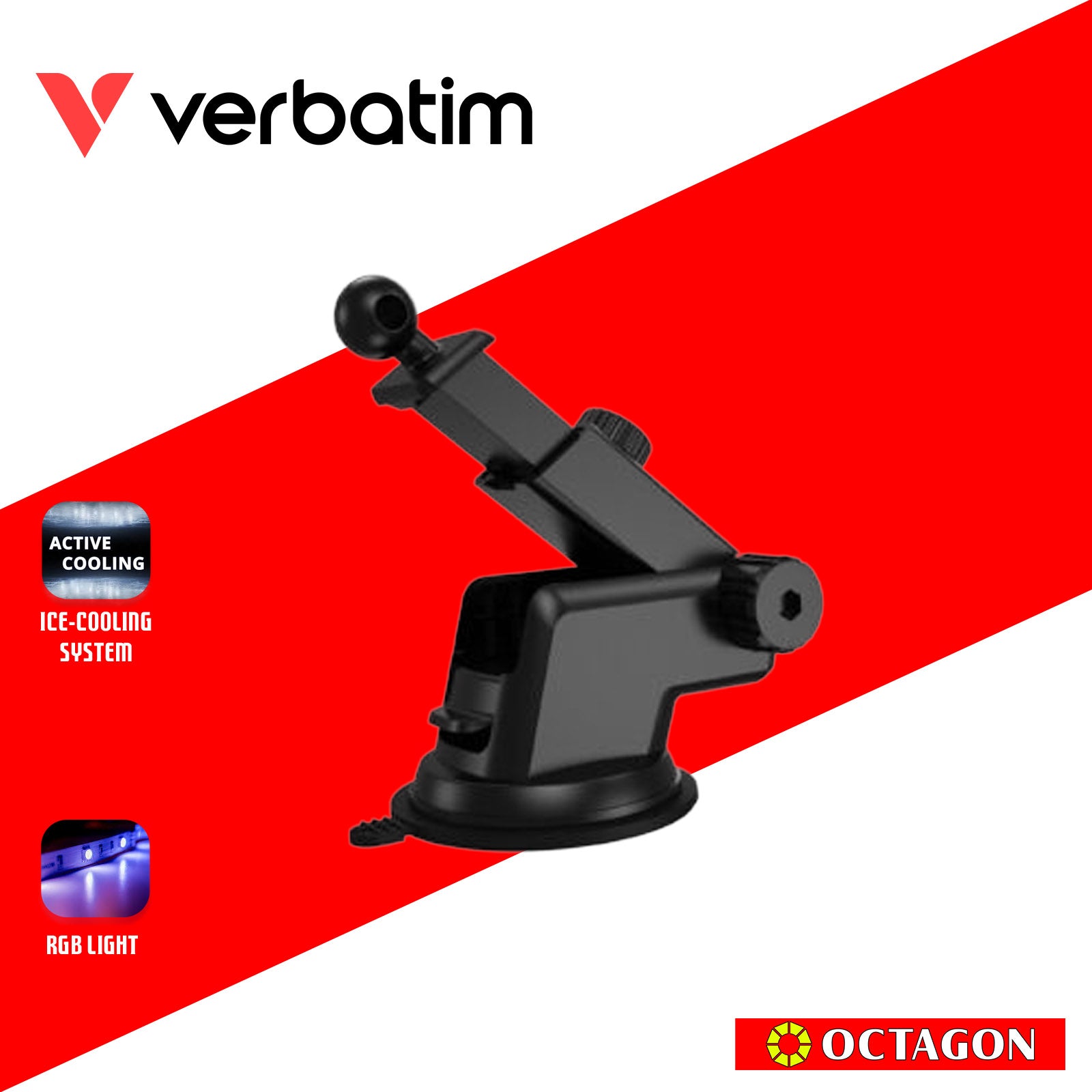 VERBATIM 31862 CHARGE N DRIVE QI1 MAGNETIC WIRELESS CHARGER RGB CND-03