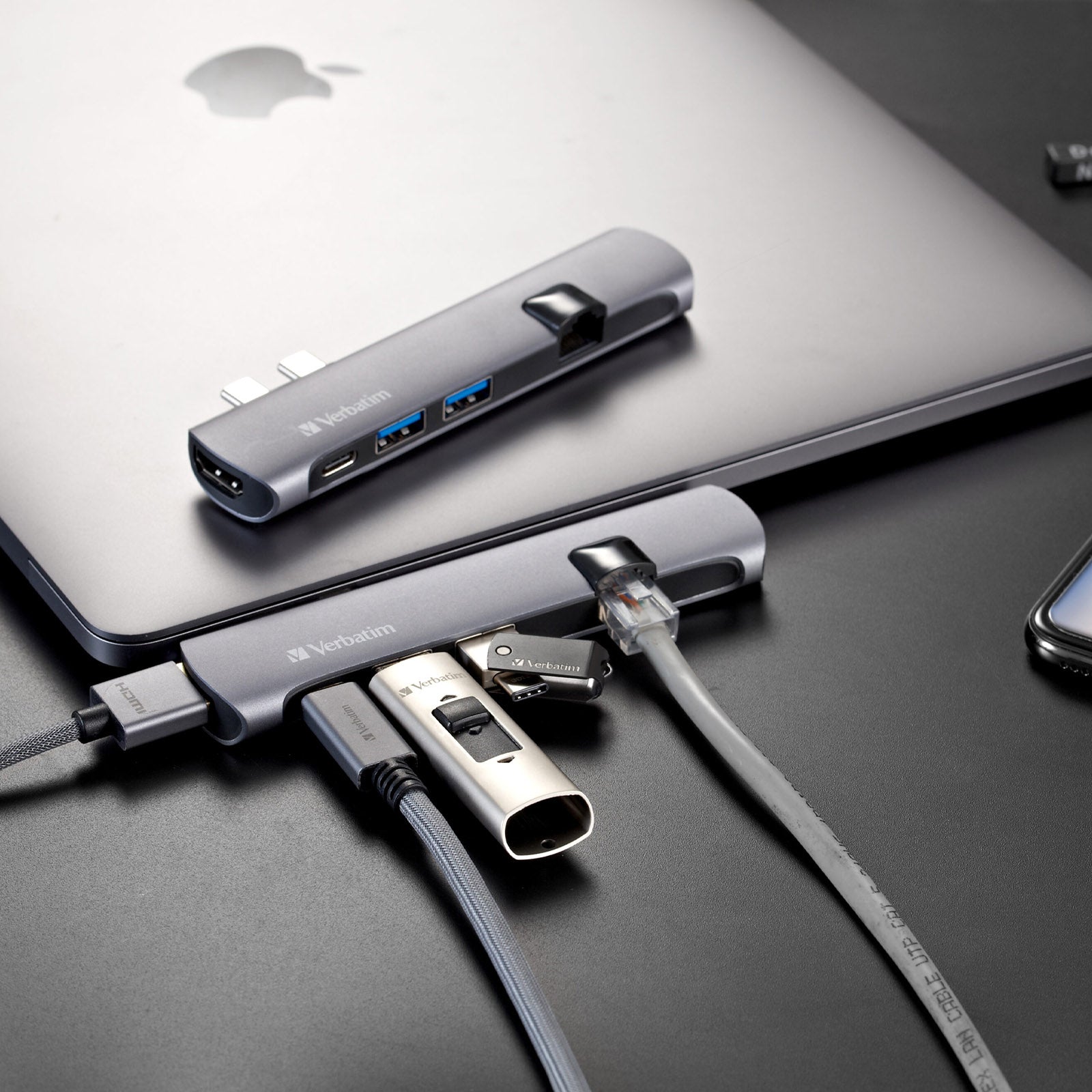 VERBATIM 65671 ULTRA SLIM 4K / 60HZ HDMI 2.0 CABLE WITH ETHERNET 180CM (GREY)