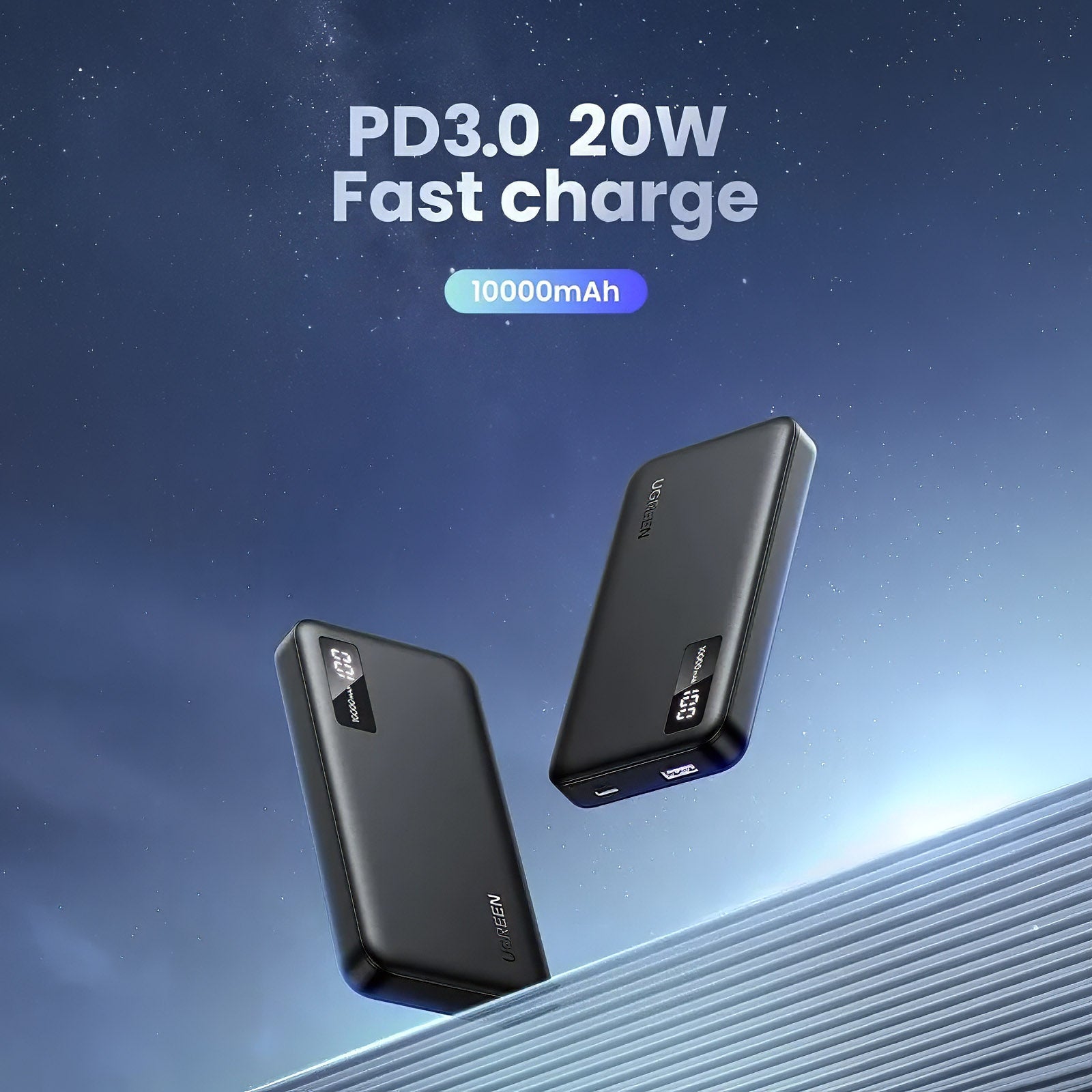 UGREEN PB311/25742 10000MAH POWERBANK 20W - SPACE GRAY
