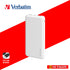 VERBATIM 66548 GRID PATTERN POWER BANK DUAL 10000 MAH INPUT/OUTPUT (TYPE-C AND MICRO USB POWER INPUT) WHITE