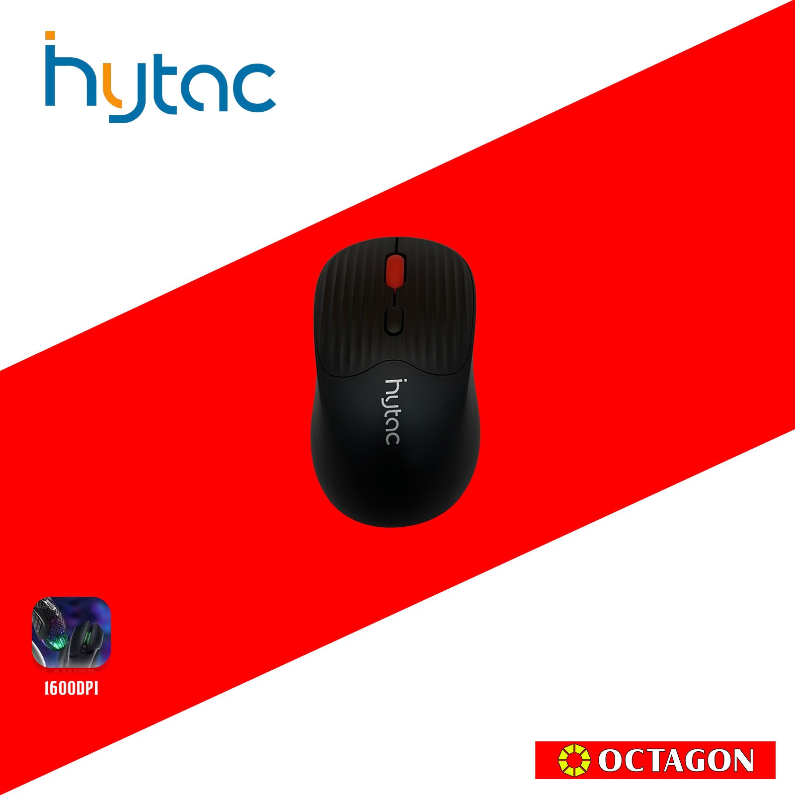 HYTAC HGS638 BLACK 1600DPI DUAL MODE SILENT WIRELESS MOUSE