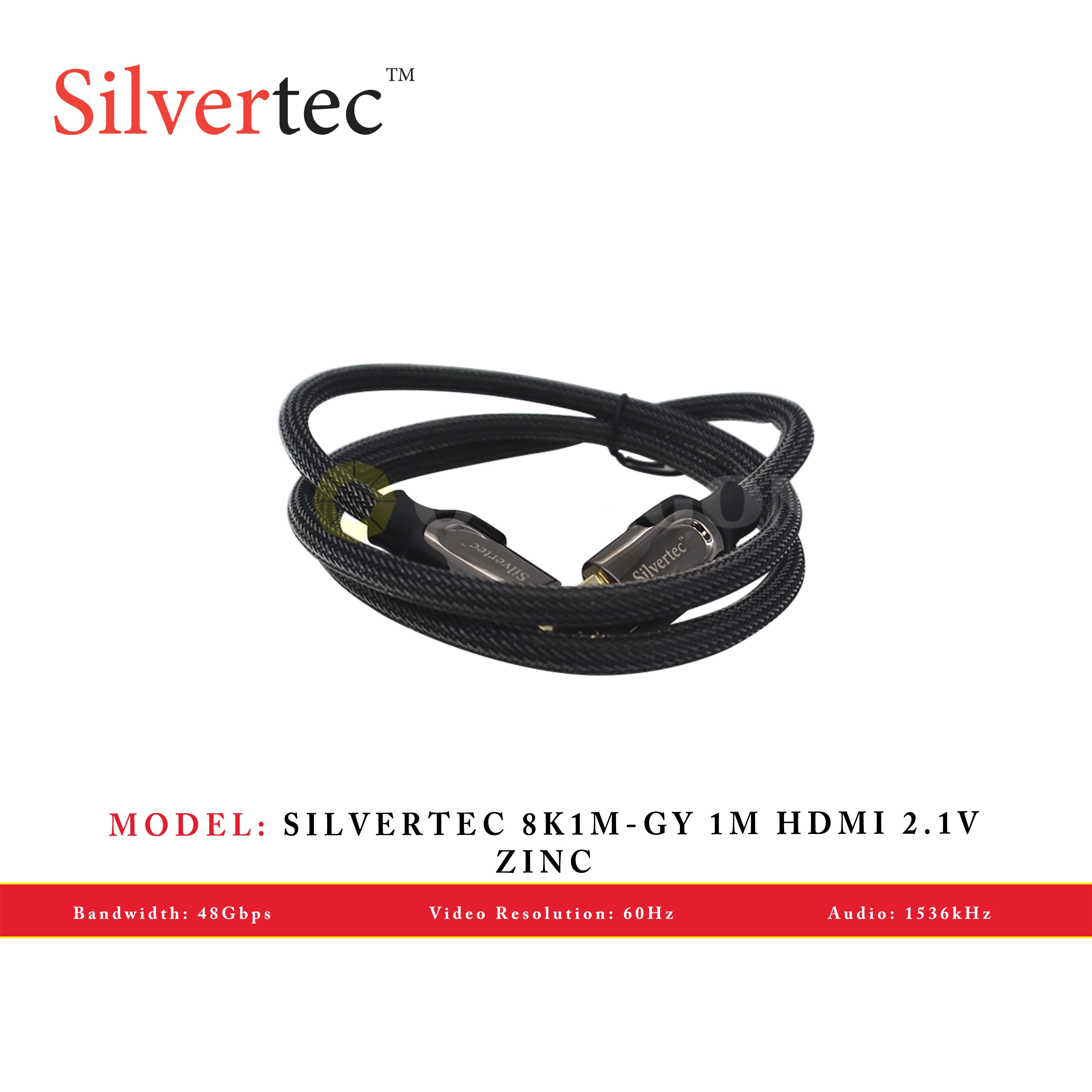 SILVERTEC 8K1M-GY 1M HDMI 2.1V ZINC
