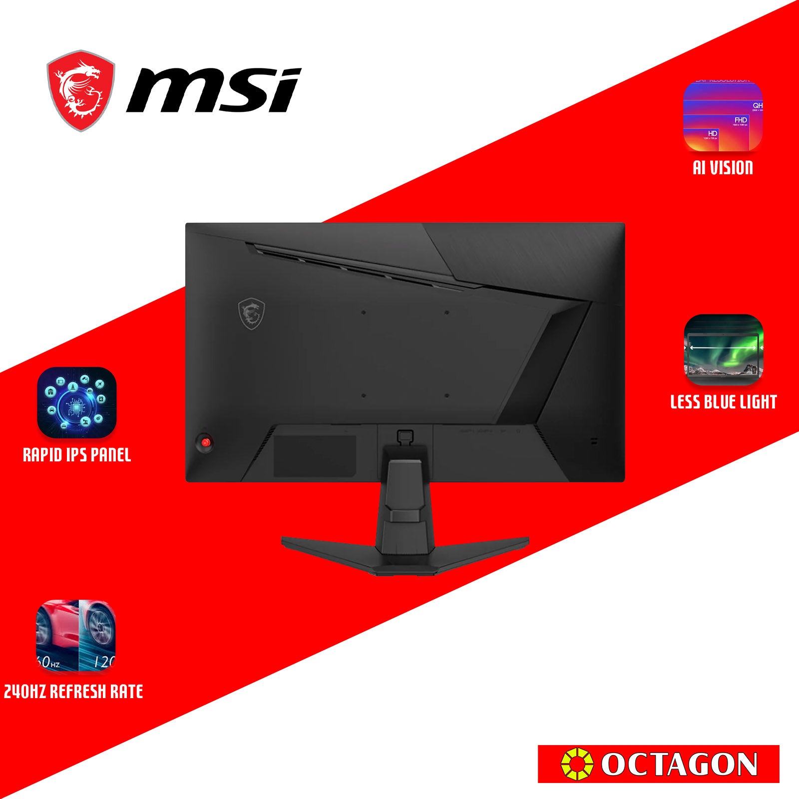 MSI MAG 245F X24 23.8" FHD RAPID IPS 240HZ 0.5MS GAMING MONITOR