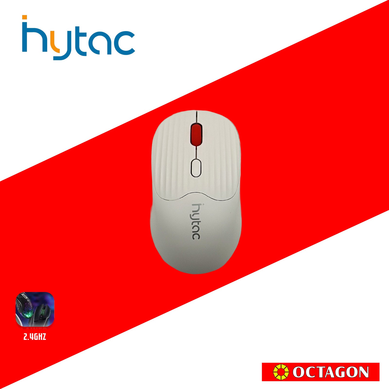 HYTAC HGS638 WHITE 1600DPI DUAL MODE SILENT WIRELESS MOUSE