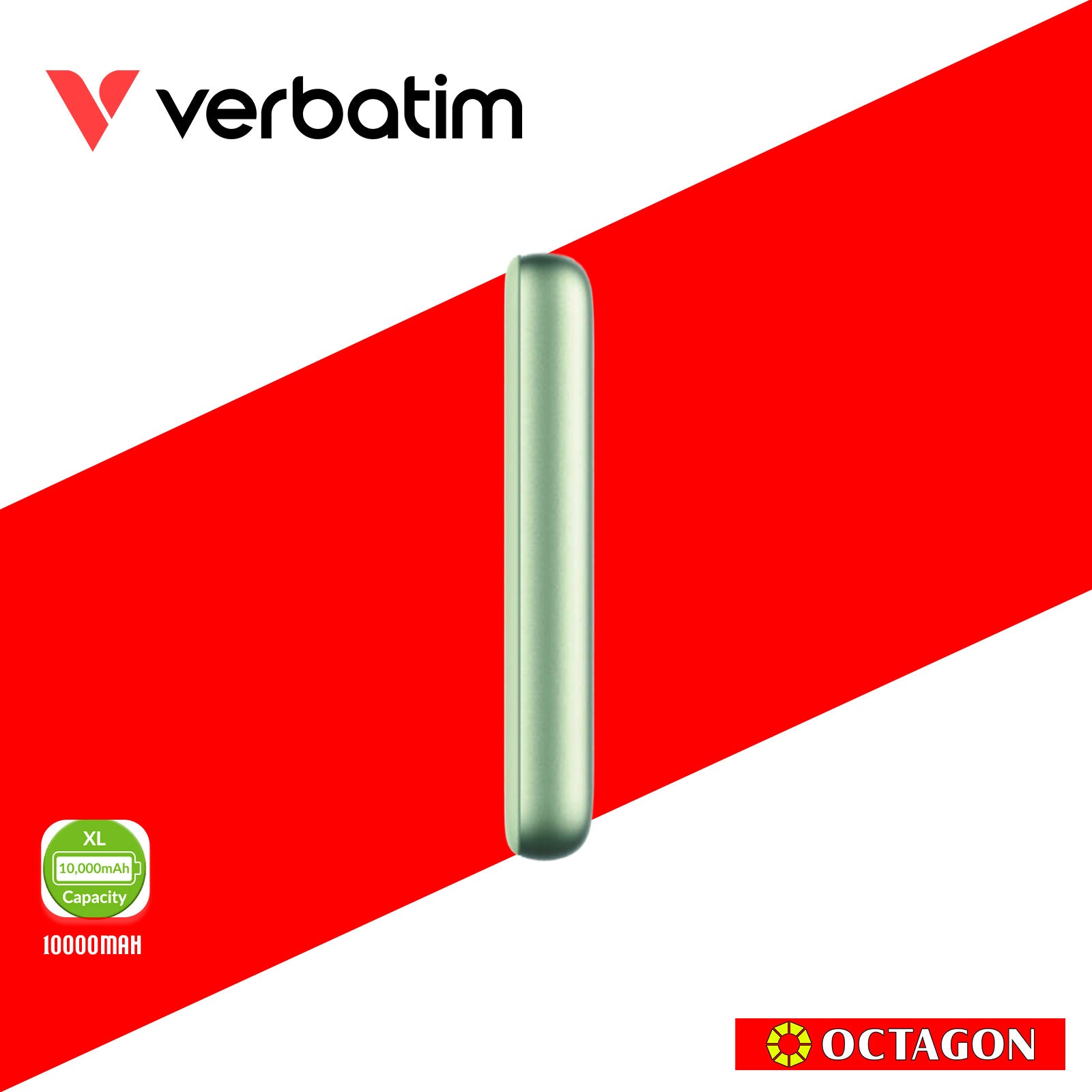 VERBATIM 32246 MAGNETIC WL 10000 MAH POWER PACK MCP - PD 20W MWC 15W GREEN