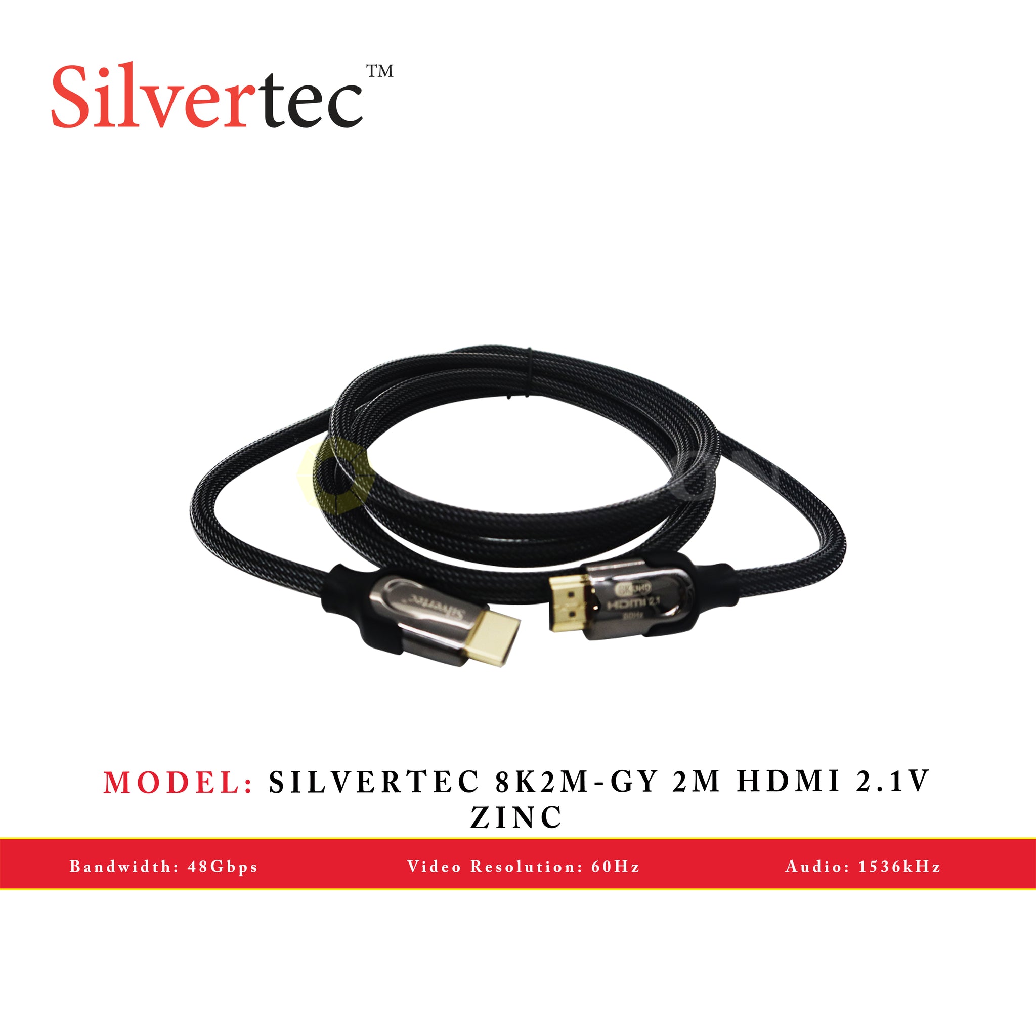 SILVERTEC 8K2M-GY 2M HDMI 2.1V ZINC