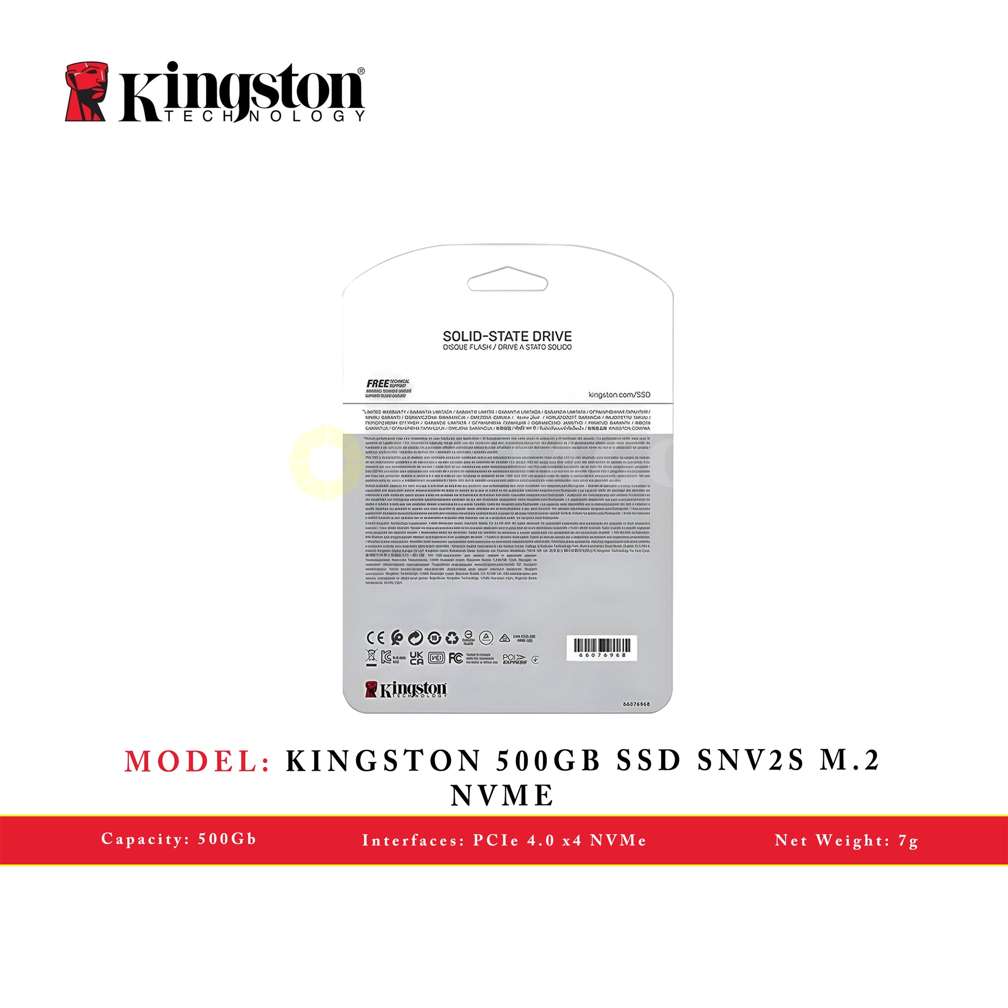 KINGSTON 500GB SSD SNV2S M.2 NVME