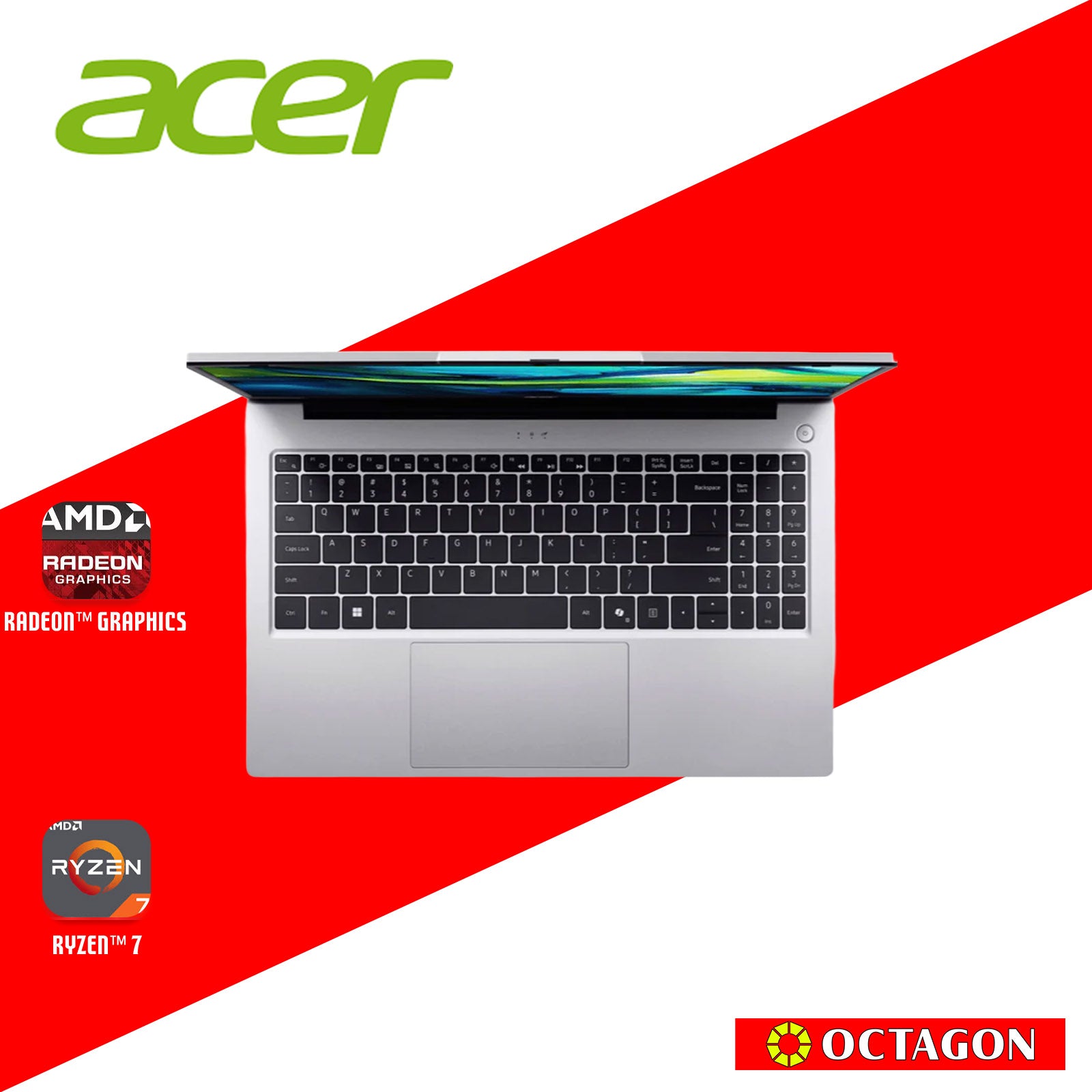 ACER ASPIRE LITE AL15-41P-R3X2/ RYZEN 7 5700U/ 16GB/ 1TB SSD/ 15.6" IPS FHD/ WIN 11/ OFFICE HOME 2024 + OFFICE 365 1YR/ SILVER