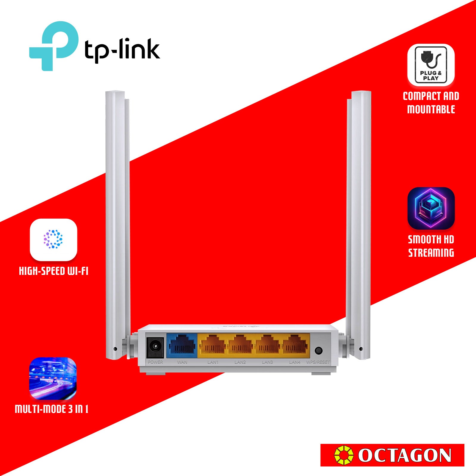 TPLINK ARCHER C24 AC750 DUAL BAND WI-FI ROUTER