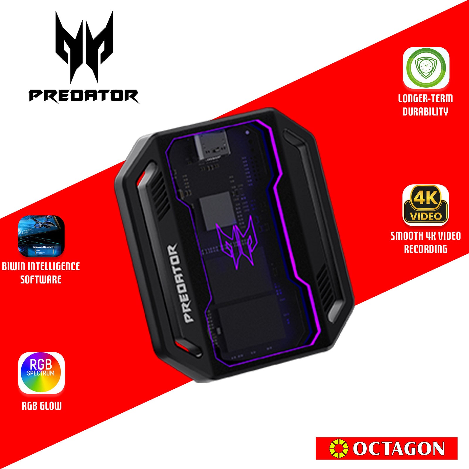 ACER PREDATOR GP30 1TB PORTABLE RGB SSD