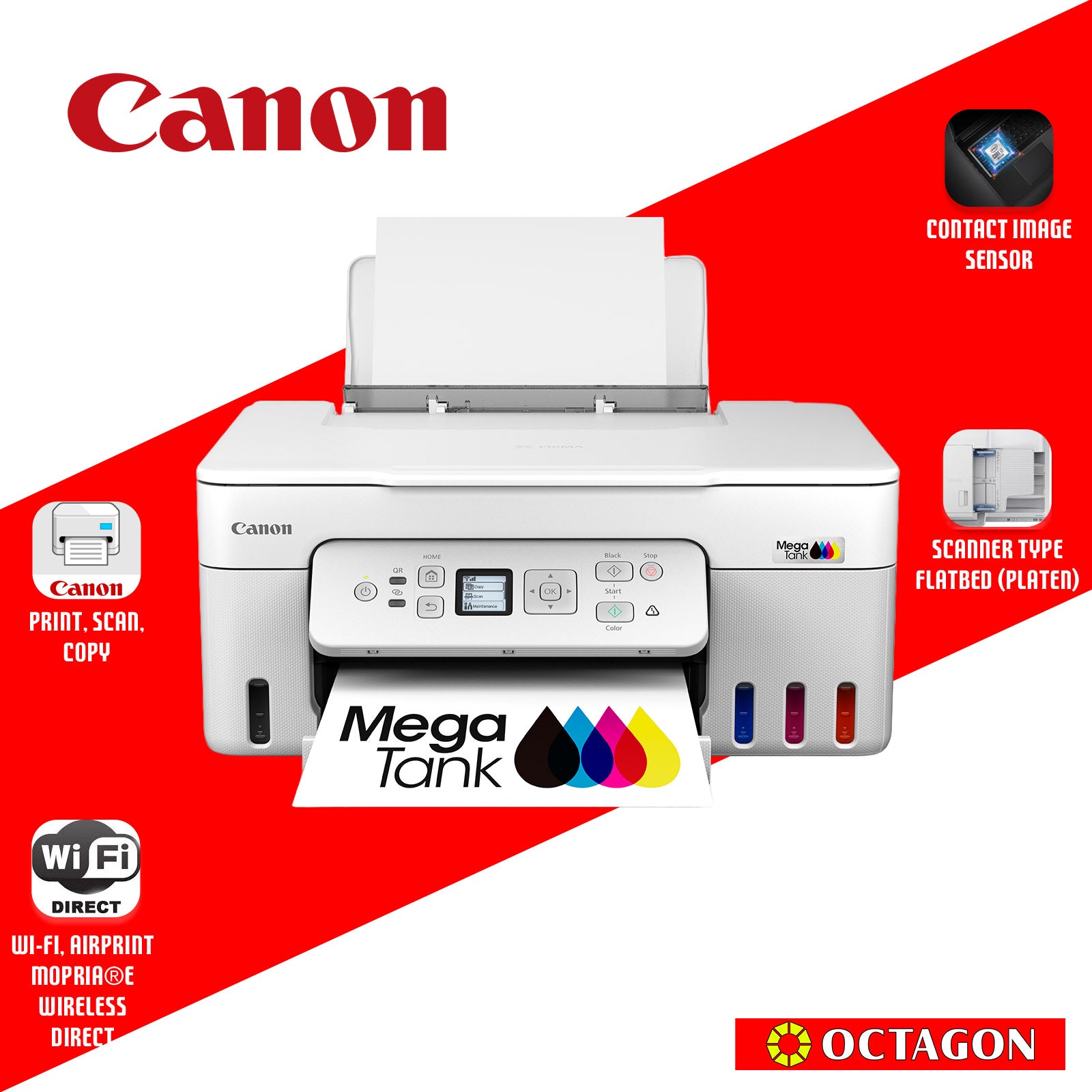 CANON PIXMA G3780 INK TANK PRINTER (GI-71 SERIES) AIO WIRELESS