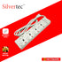 SILVERTEC NEW SV28-1.8M 4-OUTLET UNIVERSAL PLUG/ 4-SWITCH/ 1.8M/ 10A/ 2500W/ 250V IVORY POWER STRIP W/ SURGE PROTECTION