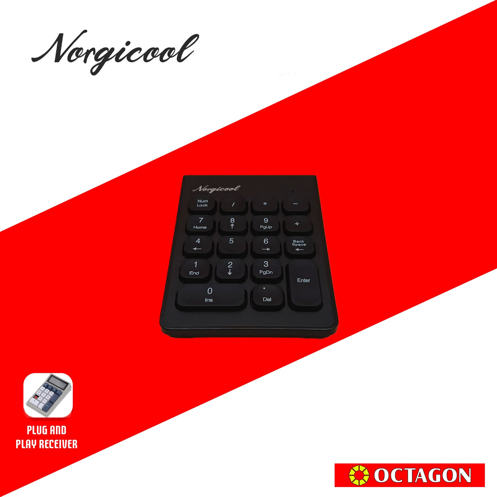 NORGICOOL NK1109W WL NUMERIC KEYPAD BLK