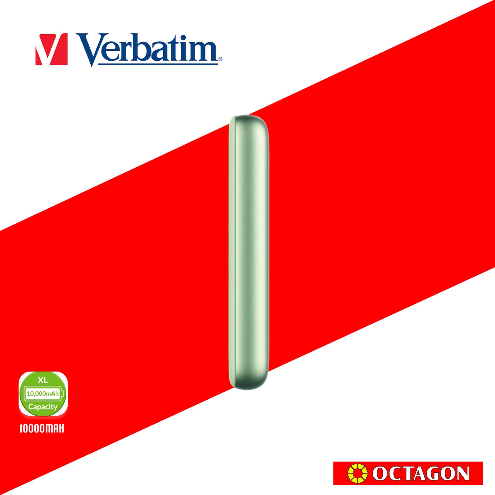 VERBATIM 32246 MAGNETIC WL 10000 MAH POWER PACK MCP - PD 20W MWC 15W GREEN