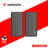 VERBATIM 66547 GRID PATTERN POWER BANK DUAL 10000 MAH INPUT/OUTPUT (TYPE-C AND MICRO USB POWER INPUT) BLACK