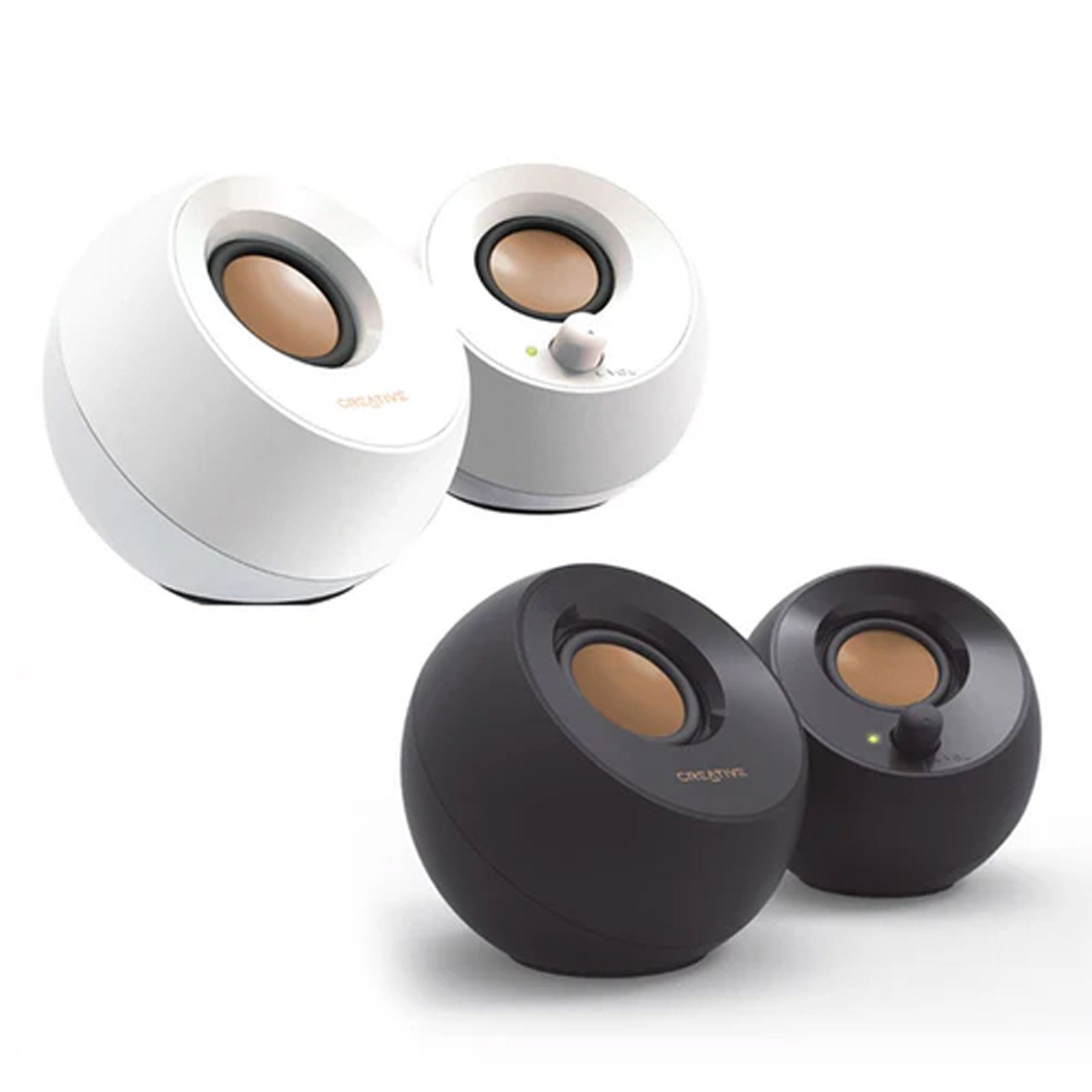 CREATIVE PEBBLE WHITE/BLACK 2.0 SPEAKER USB