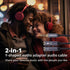 SUPERV AY30 3.5MM TRRS HEADPHONE Y 2 FEMALE / 1MALE SPLITTER CABLE
