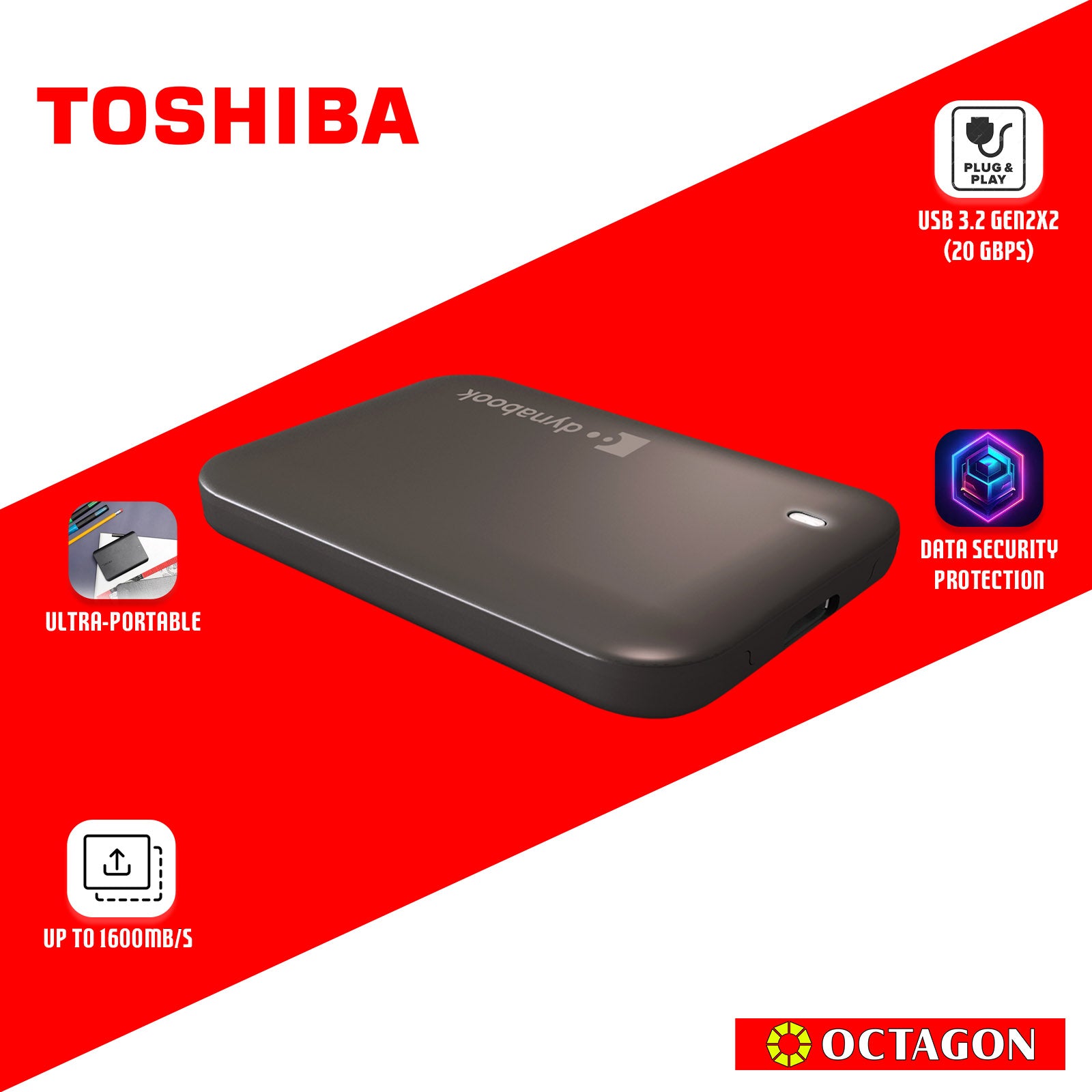 TOSHIBA 1TB BOOST X30 PRO PORTABLE SSD