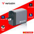 VERBATIM 32201 GNC-65 GAN CHARGER 3 PORT 65W USB A/C (EU/UK/US)