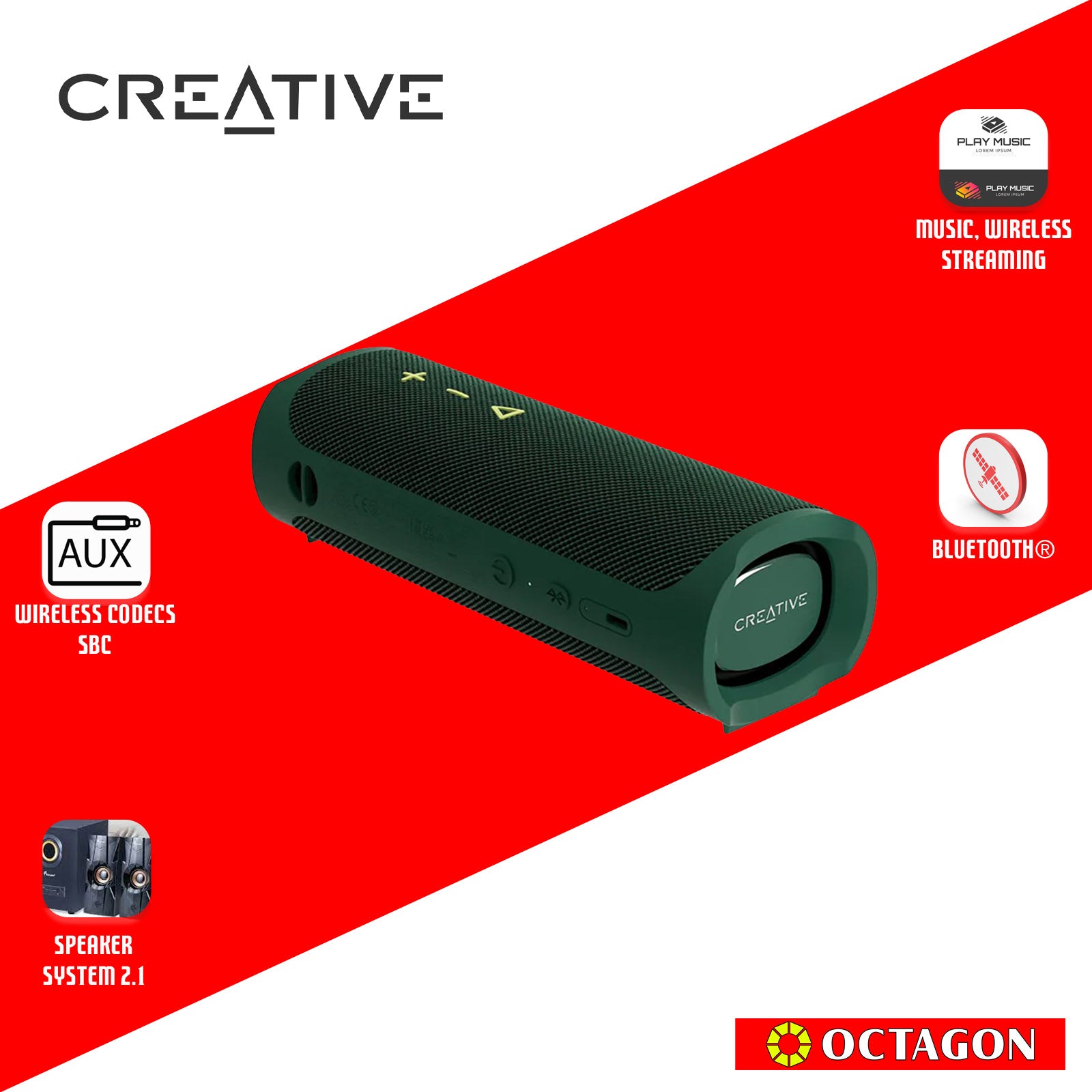 CREATIVE MUVO GO MF8405 SPEAKER WATERPROOF PORTABLE BLUETOOTH 5.3