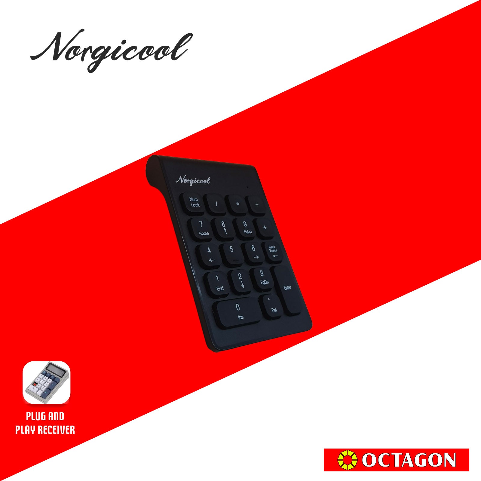 NORGICOOL NK1109W WL NUMERIC KEYPAD BLK