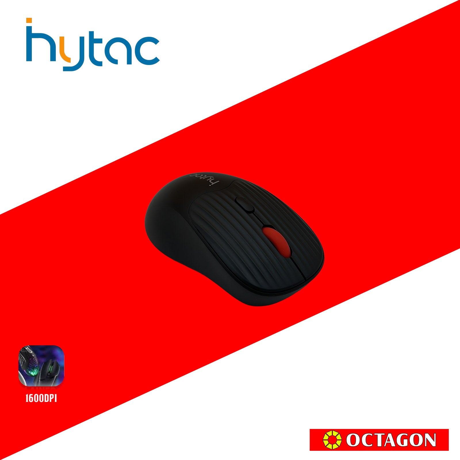 HYTAC HGS638 BLACK 1600DPI DUAL MODE SILENT WIRELESS MOUSE
