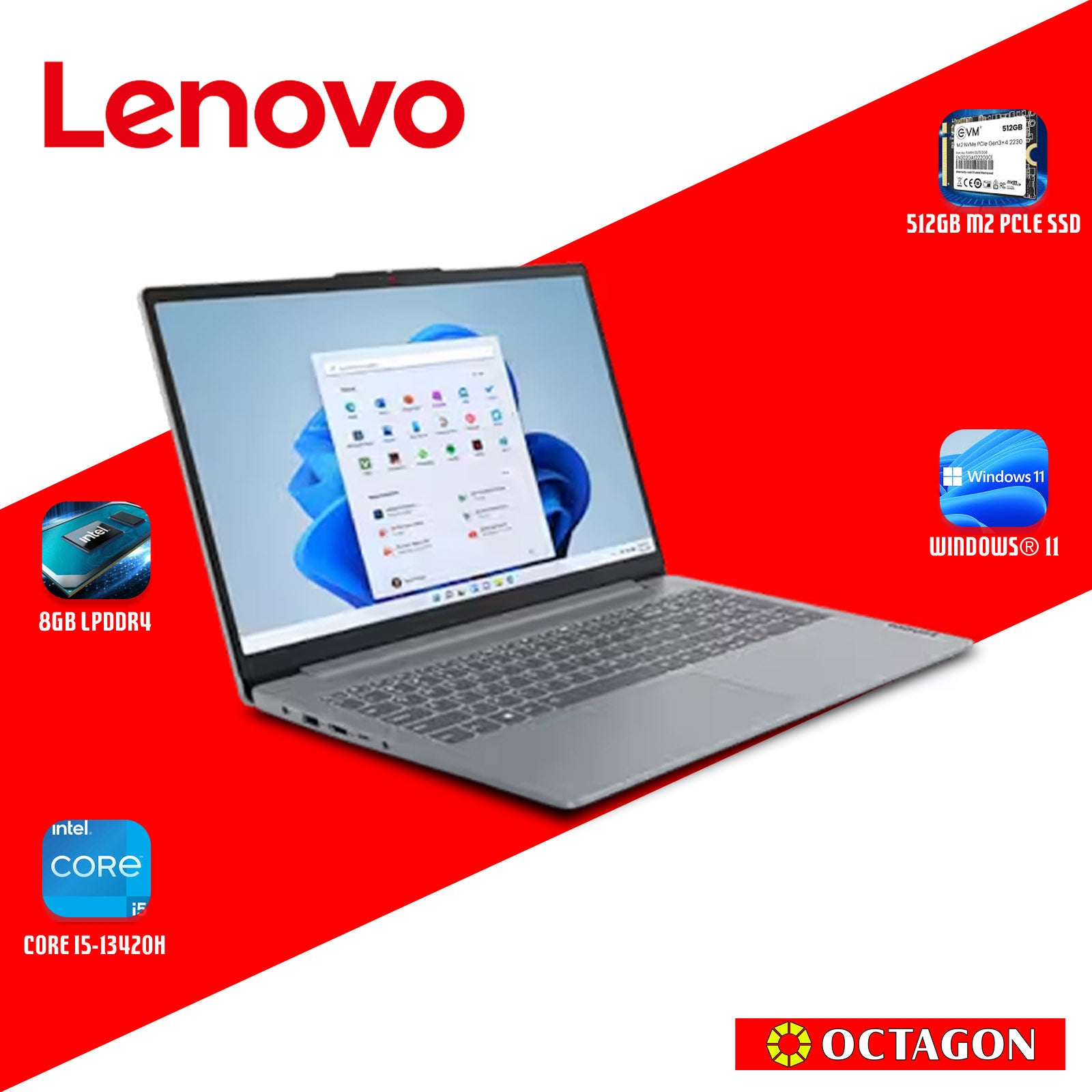 LENOVO IP S3I-15 (83K1014XPH)/ CORE I5-13420H/ 8GB/ 512GB SSD/ 15.3 WUXGA/ WIN 11/ OFFICE HOME 2024 + OFFICE 365 BASIC/ GRY