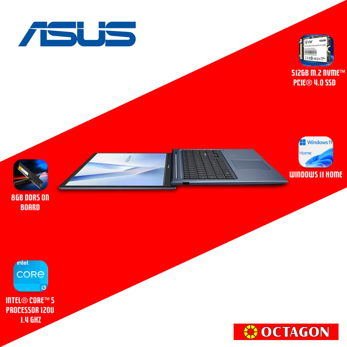 ASUS X1504VA-BQ4472WSM/ CORE 5-120U/ 8GB/ 512GB SSD/ 15.6 FHD/ WIN 11/ BLUE