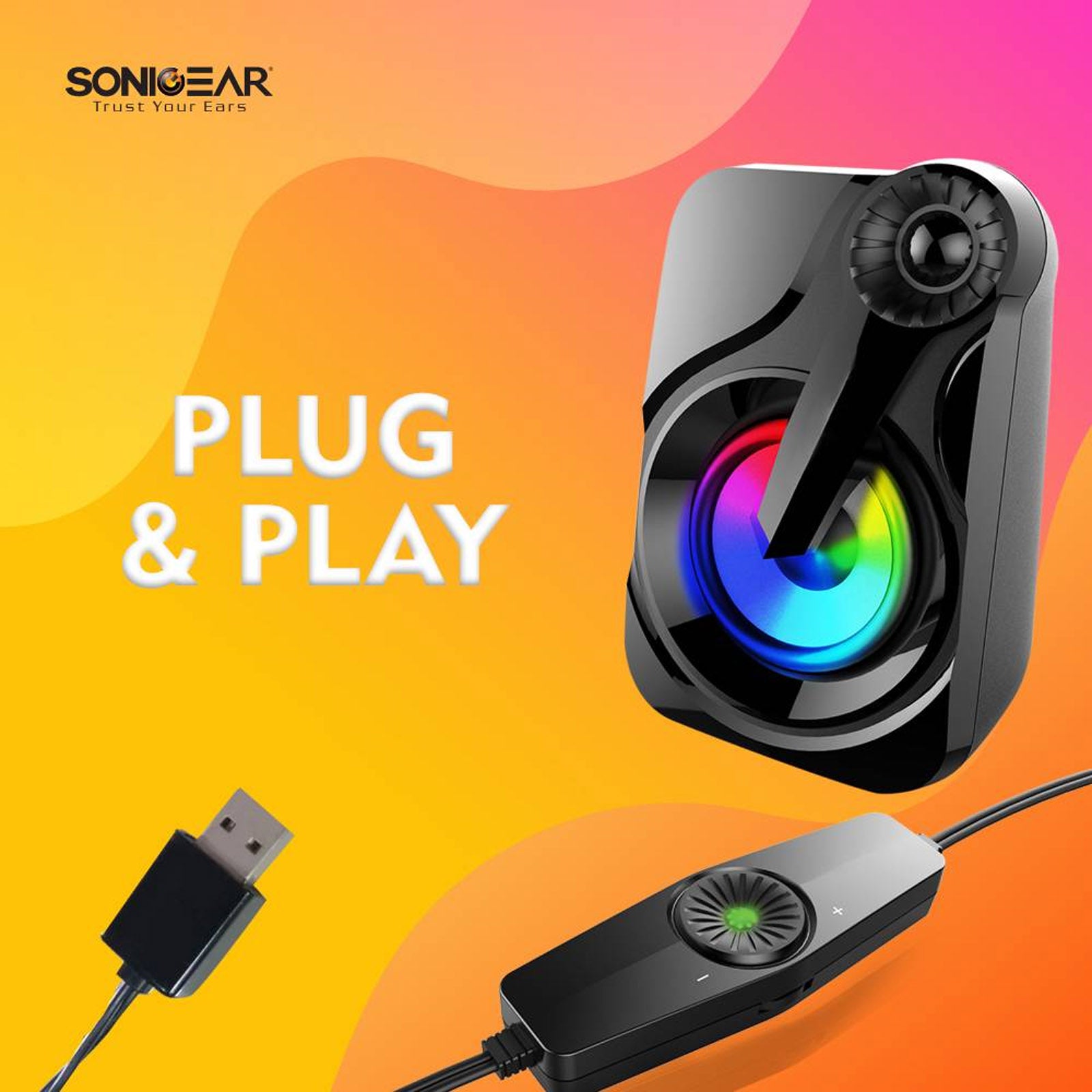 SONIC GEAR TITAN 2 BLACK USB2.0 7 COLOR