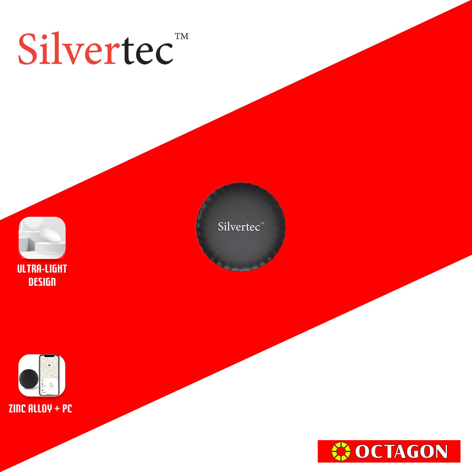 SILVERTEC SRF-STAG01-WH/BK STARTAG LOCATION FINDER WITH PROTECTION CASE WHITE/BLACK