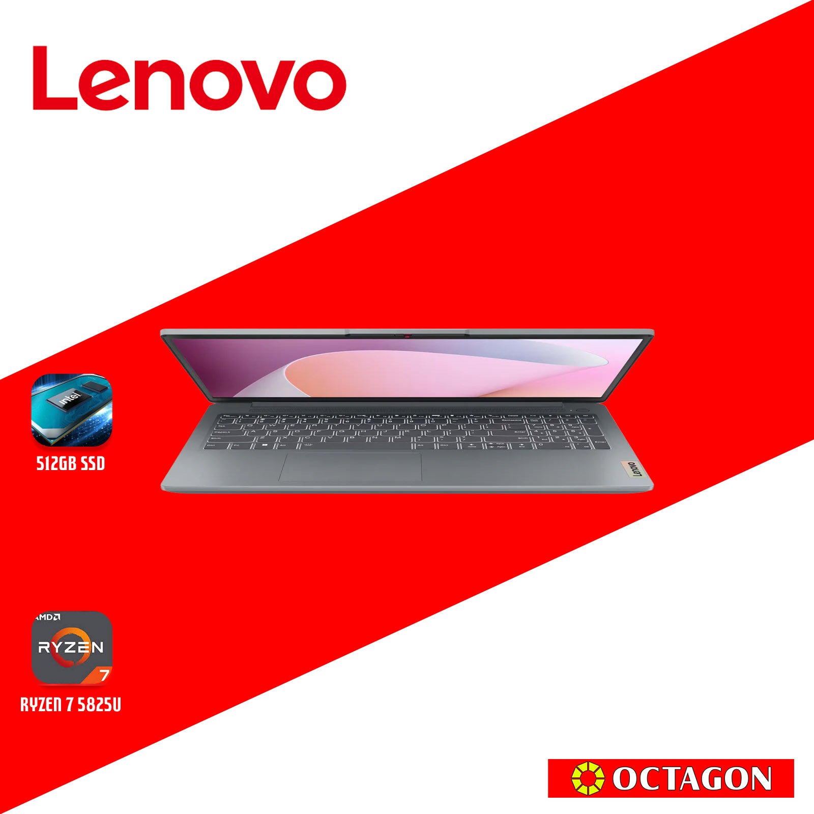 LENOVO IDEAPAD SLIM 3 (82XM011NPH)/ RYZEN 7 5825U/ 16GB/ 512GB SSD/ 15.6